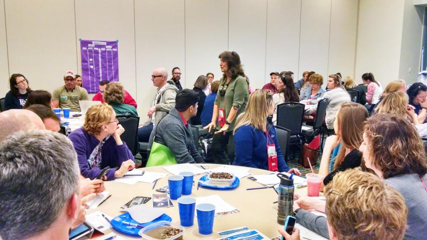 Louise Huffman instructs 88 middle and high school teachers during a session at the 2016 National Science Teachers Association (NSTA) Conference in Nashville, TN