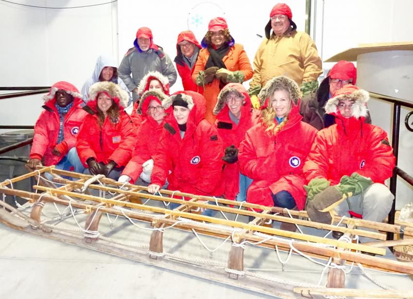 2016 School of Ice participants and facilitators at the U.S. National Ice Core Laboratory in Denver, CO
