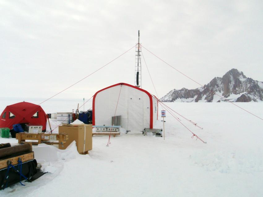 ASIG Drill in operation at Pirrit Hills, Antarctica, during the 2016-2017 summer field season