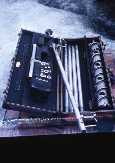 Historical image of the SIPRE hand auger