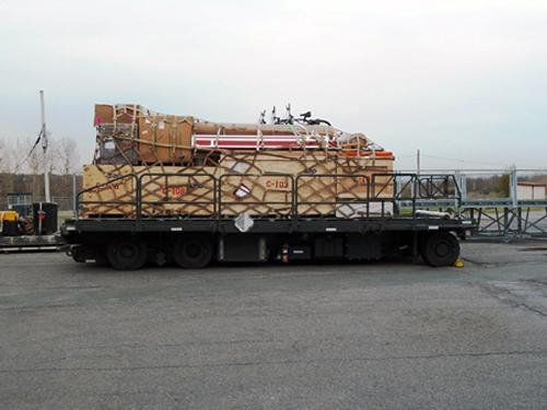 Intermediate Depth Drill cargo in New York, ready for transport to Greenland