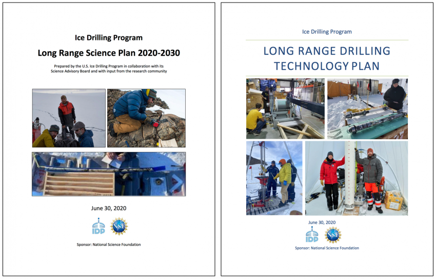 Covers of the Long Range Science Plan and the Long Range Drilling Technology Plan