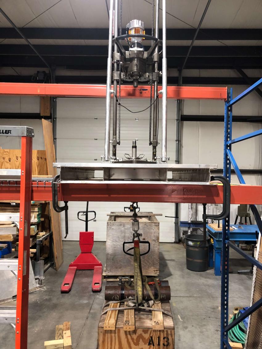 Winkie Drill test setup at the IDP facility in Madison, WI. Credit: Elliot Moravec.