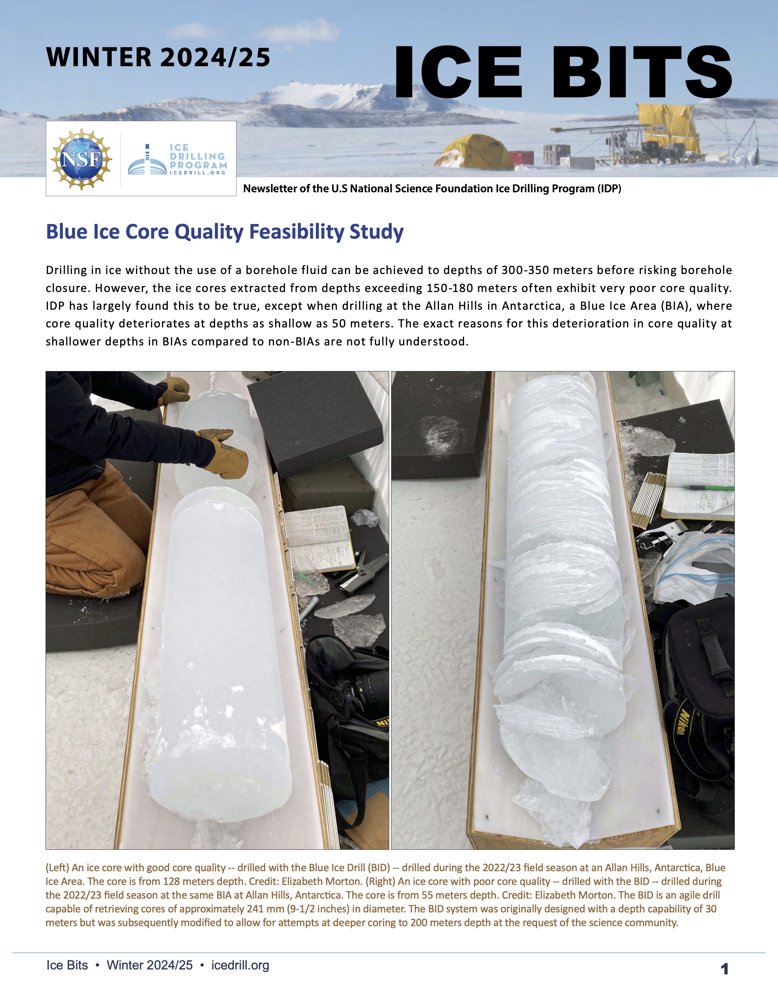 Cover of Ice Bits newsletter