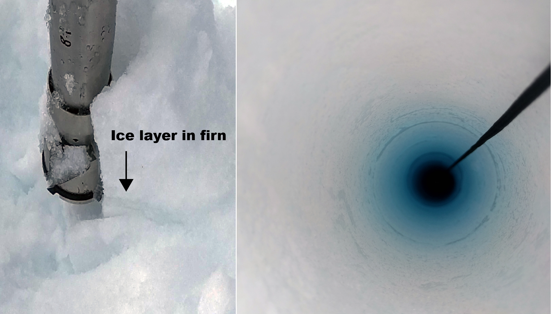 Testing the RAM Drill at Camp Raven, Greenland, during the 2018 field season.