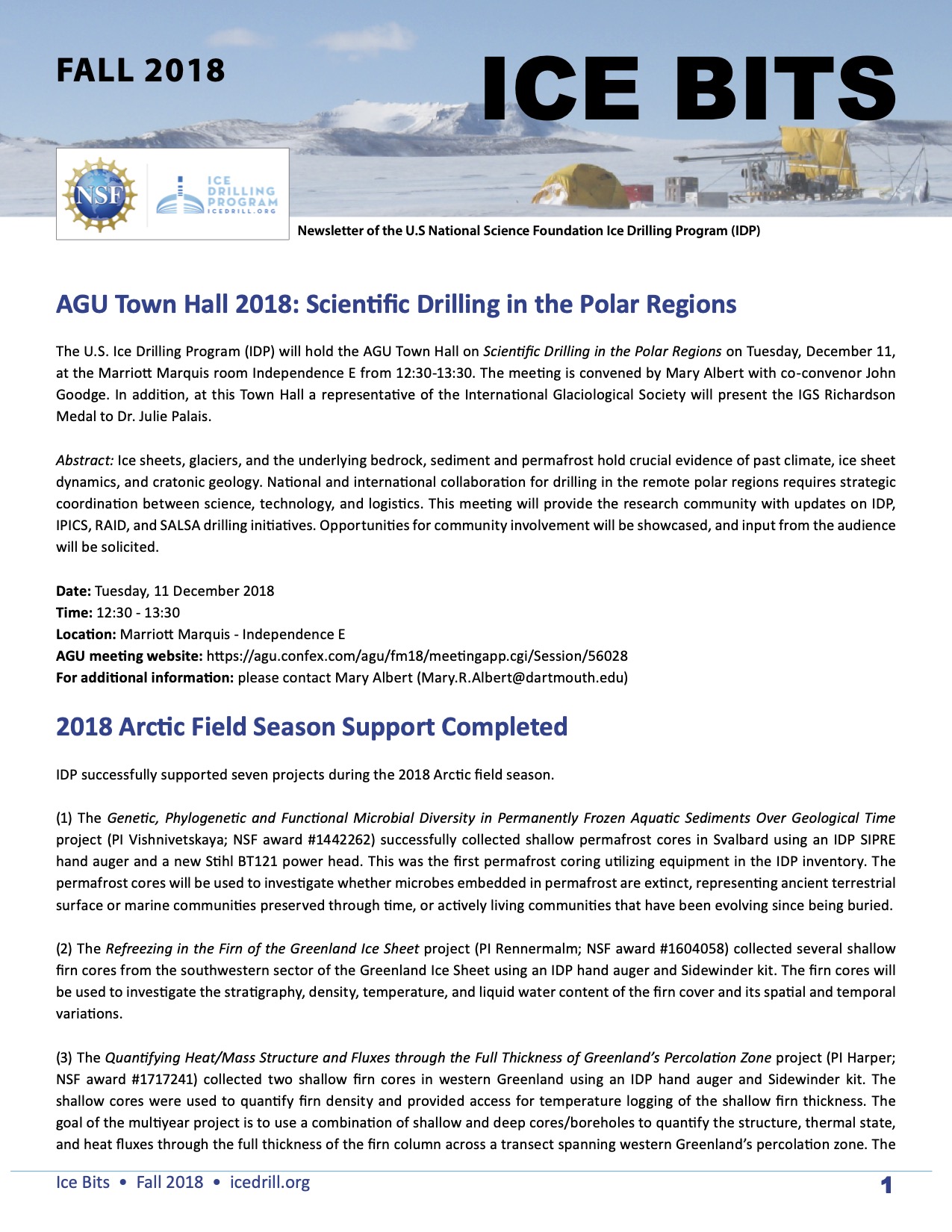 Cover Ice Bits Fall 2018