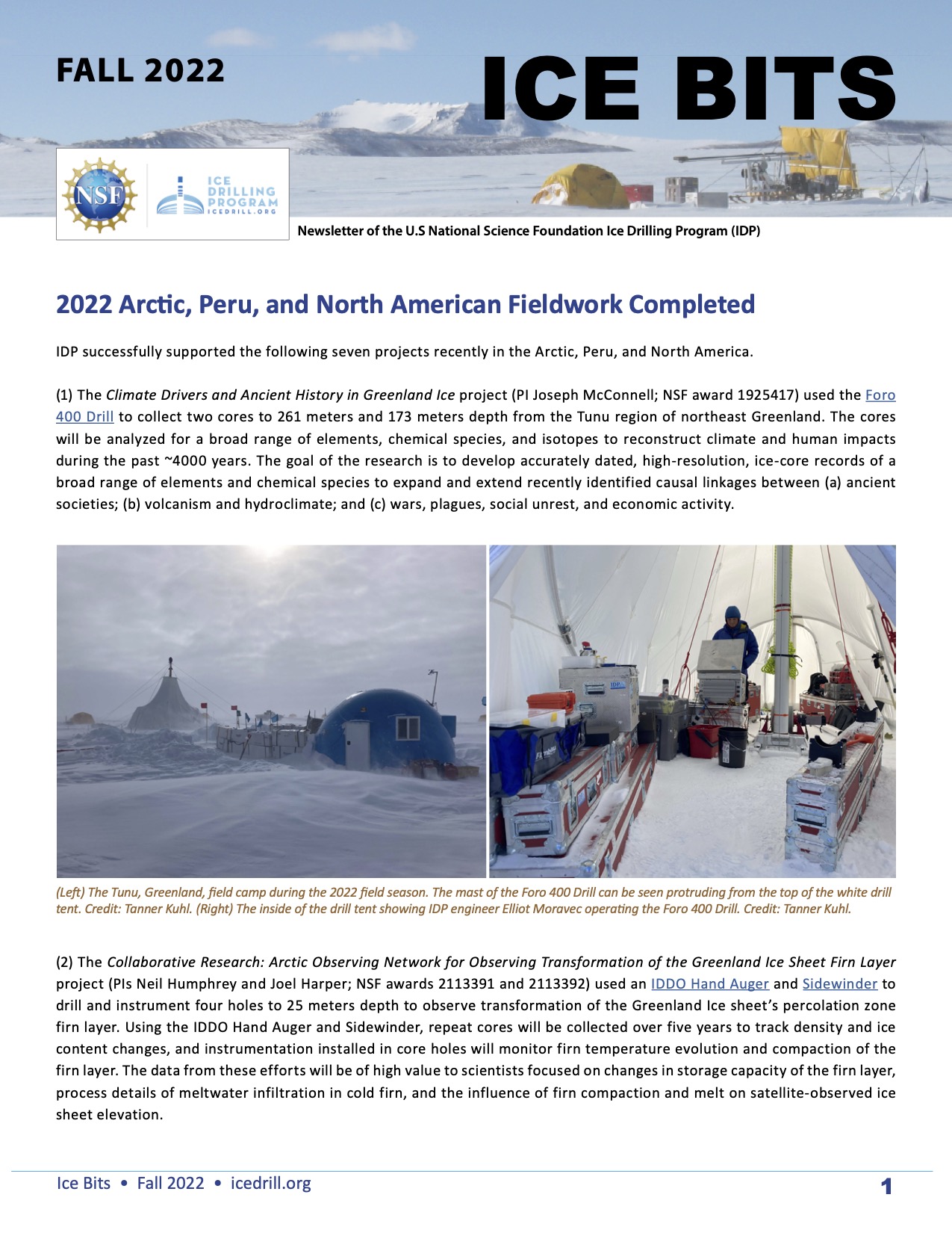 Cover Ice Bits Fall 2022