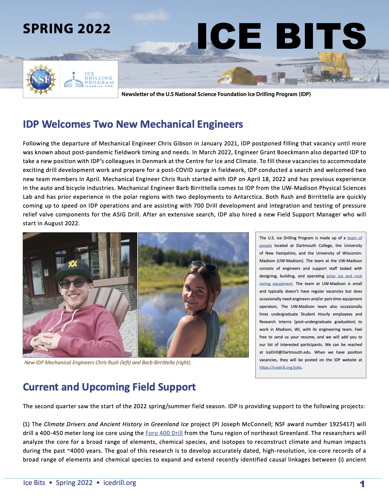 Cover Ice Bits Spring 2022