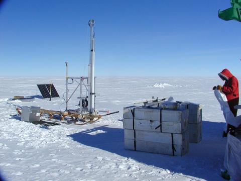 The 2-Inch Drill in Antarctica during one of the field seasons of the U.S. ITASE science program.