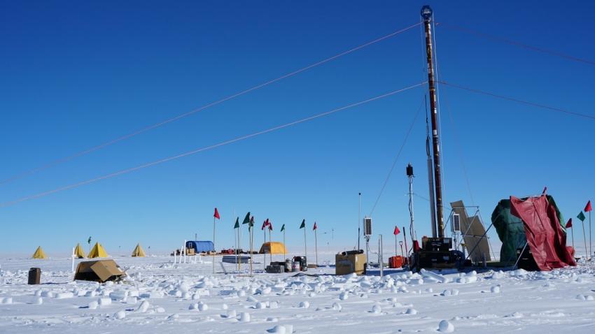The 4-Inch Drill near South Pole Station, Antarctica, during the 2016-2017 summer field season