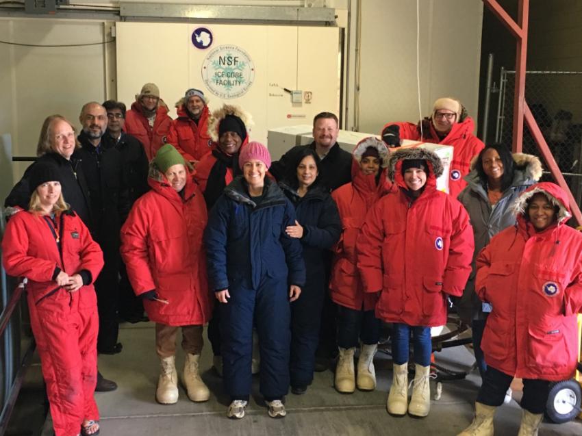 2019 School of Ice workshop participants at the NSF Ice Core Facility