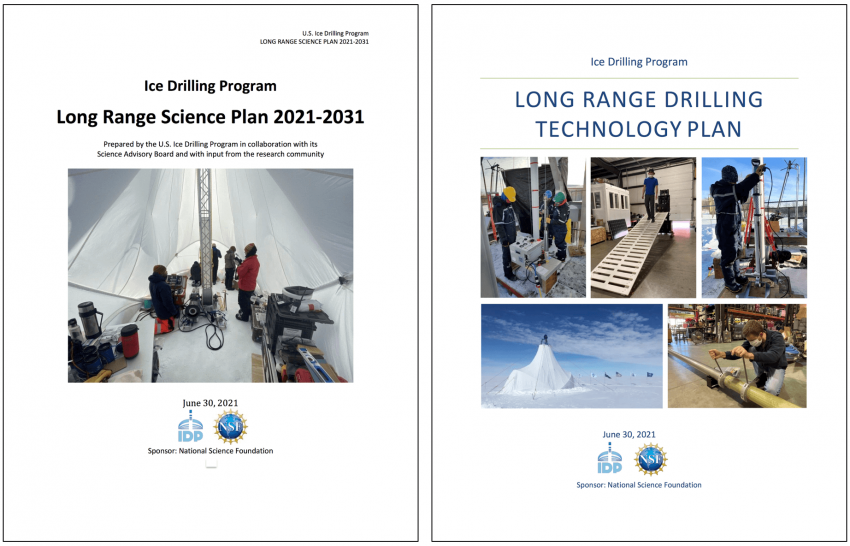 Covers of the Long Range Science Plan and the Long Range Drilling Technology Plan