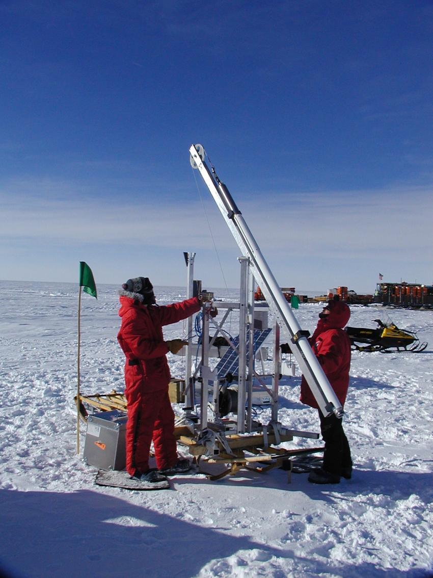 The 2-Inch Drill in Antarctica during one of the field seasons of the U.S. ITASE science program.