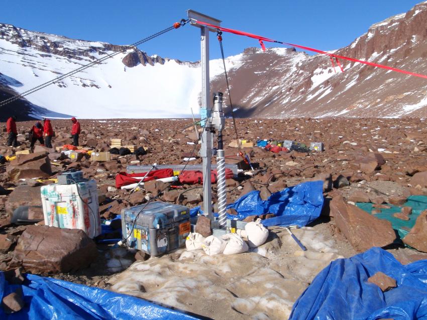 The Koci Drill at Mullins Valley, Antarctica, during the 2008-2009 field season.