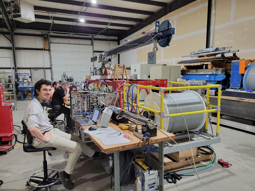 Electrical engineers conduct comprehensive testing on Foro 3000 Drill electronics. Credit: Jay Johnson