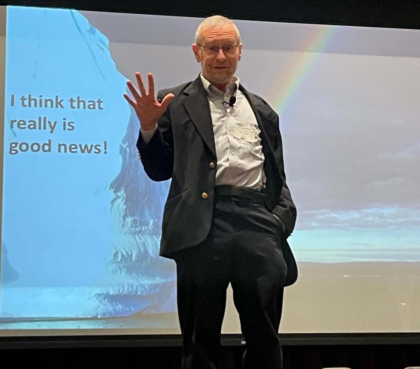 Dr. Richard Alley challenged an audience of 400 middle and high school science teachers at Downers Grove North High School in DuPage County, IL, to consider the opportunities, potential, and hope of a sustainable energy future. 