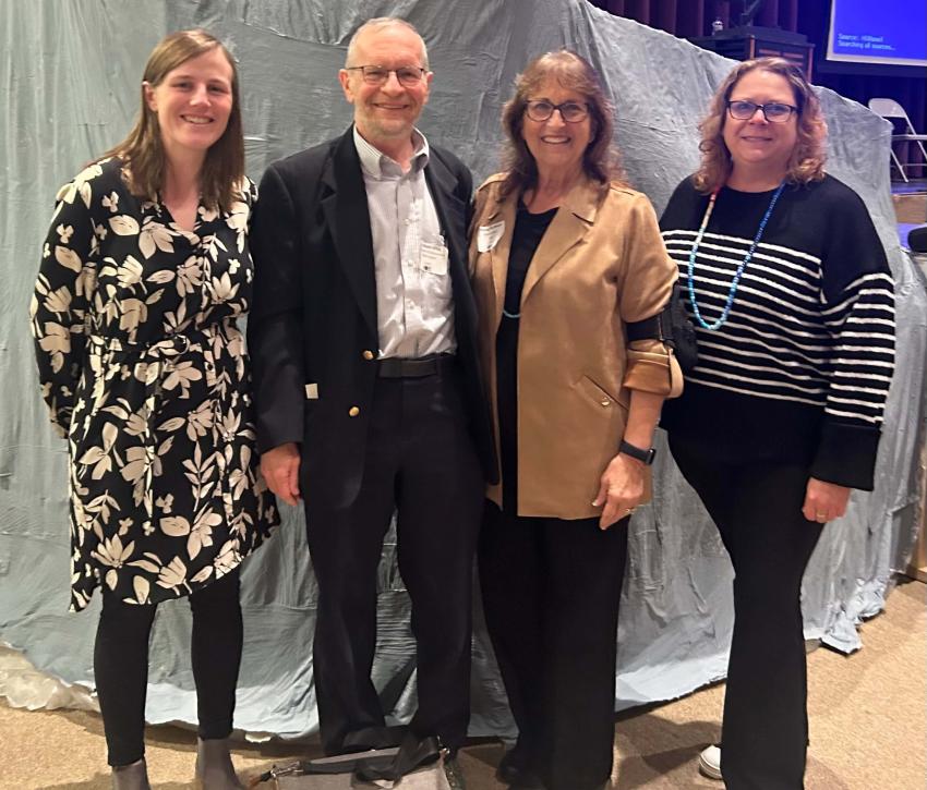 Dr. Alden Adolph, Dr. Richard Alley, Louise Huffman and Dr. Jenny Baeseman at the IDP Climate of HOPE Conference.
